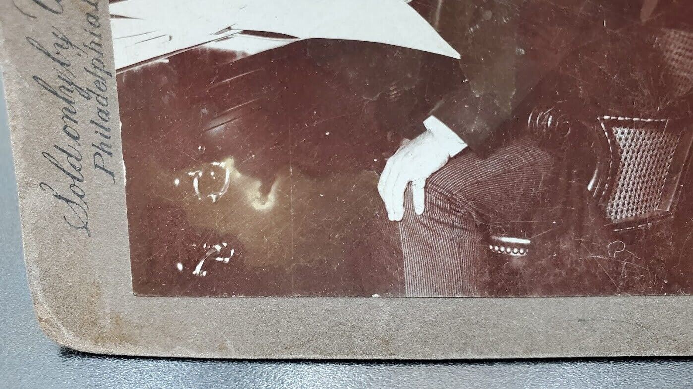 RARE Stereoview Theodore Roosevelt President Stereograph by William H Rau 1903