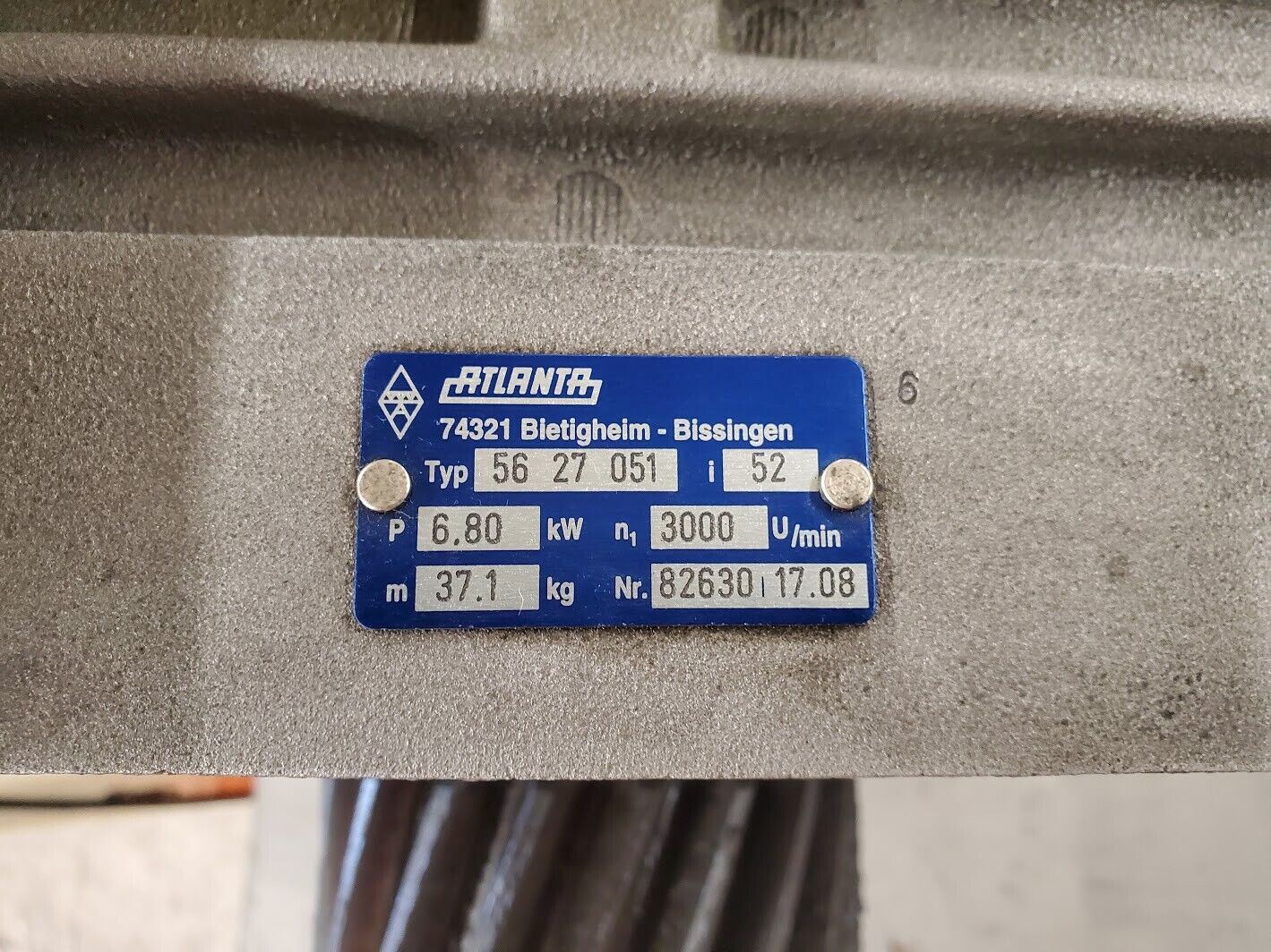 ATLANTA Rack and Pinion Right Angle Worm Gear Drive Box 56 27 051 52:1 Ratio