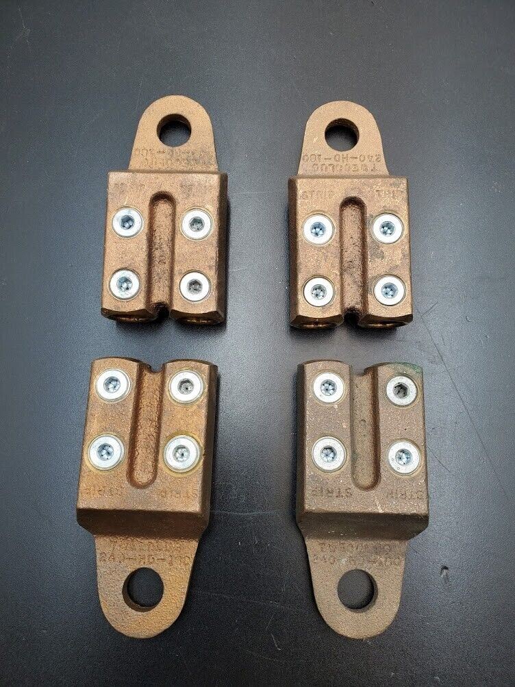 4x Tweco Twecolugs 240-HD-180 Welding Lead Copper 3/0 4/0 AWG Terminal Cable Lug