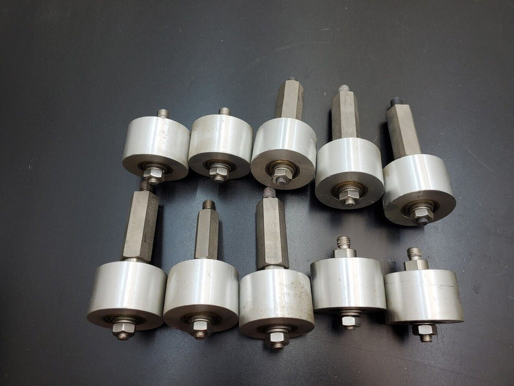 Lot of 10 NSK Aluminum 6002Z Conveyor Belt Roller 2.30" 1.30" M12x1.75 Stud