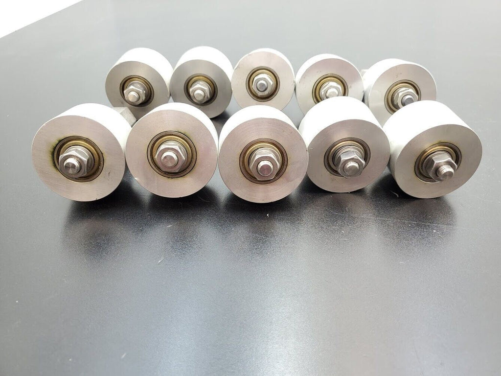 Lot of 10 NSK Aluminum 6002Z Conveyor Belt Roller 2.30" 1.30" M12x1.75 Stud