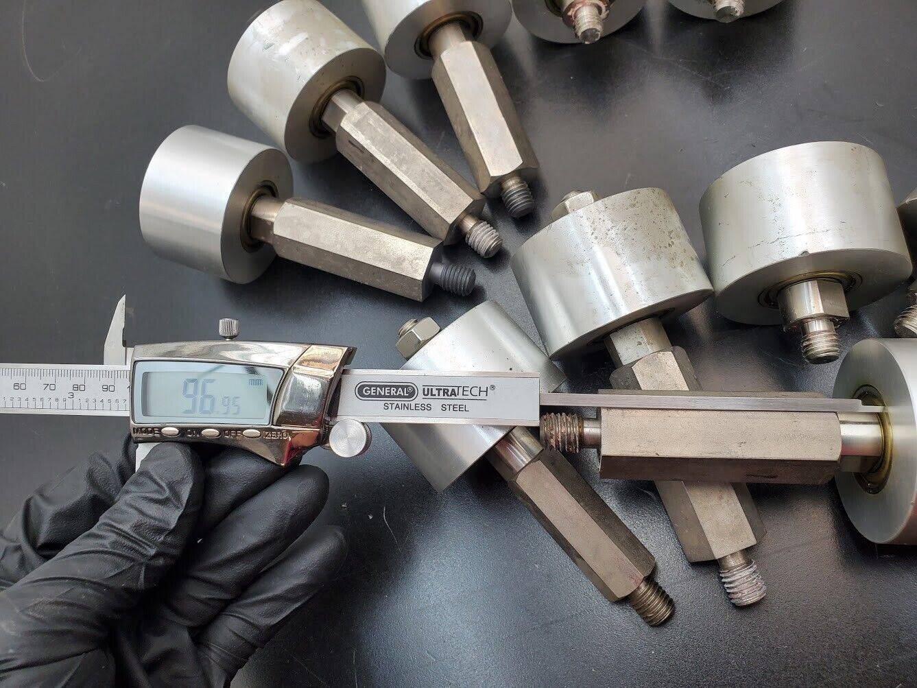 Lot of 10 NSK Aluminum 6002Z Conveyor Belt Roller 2.30" 1.30" M12x1.75 Stud