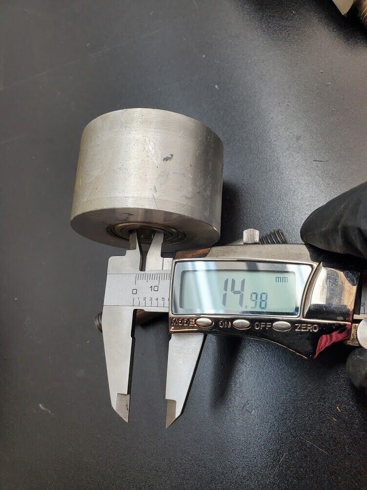 Lot of 10 NSK Aluminum 6002Z Conveyor Belt Roller 2.30" 1.30" M12x1.75 Stud