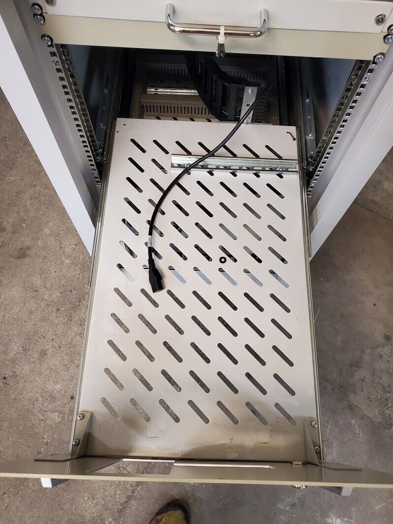Rittal 19" Integration Equipment Rack w/ Drawers Monitor Keyboard, Wheeled, Fans