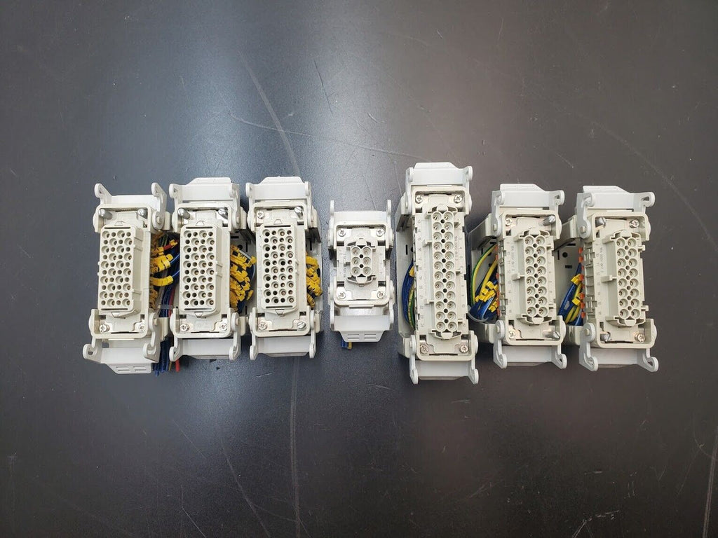 7x Harting IMB PC-GF20 DIN Rail Mount Serviceable Connector COB 05 16 24 CDF 40
