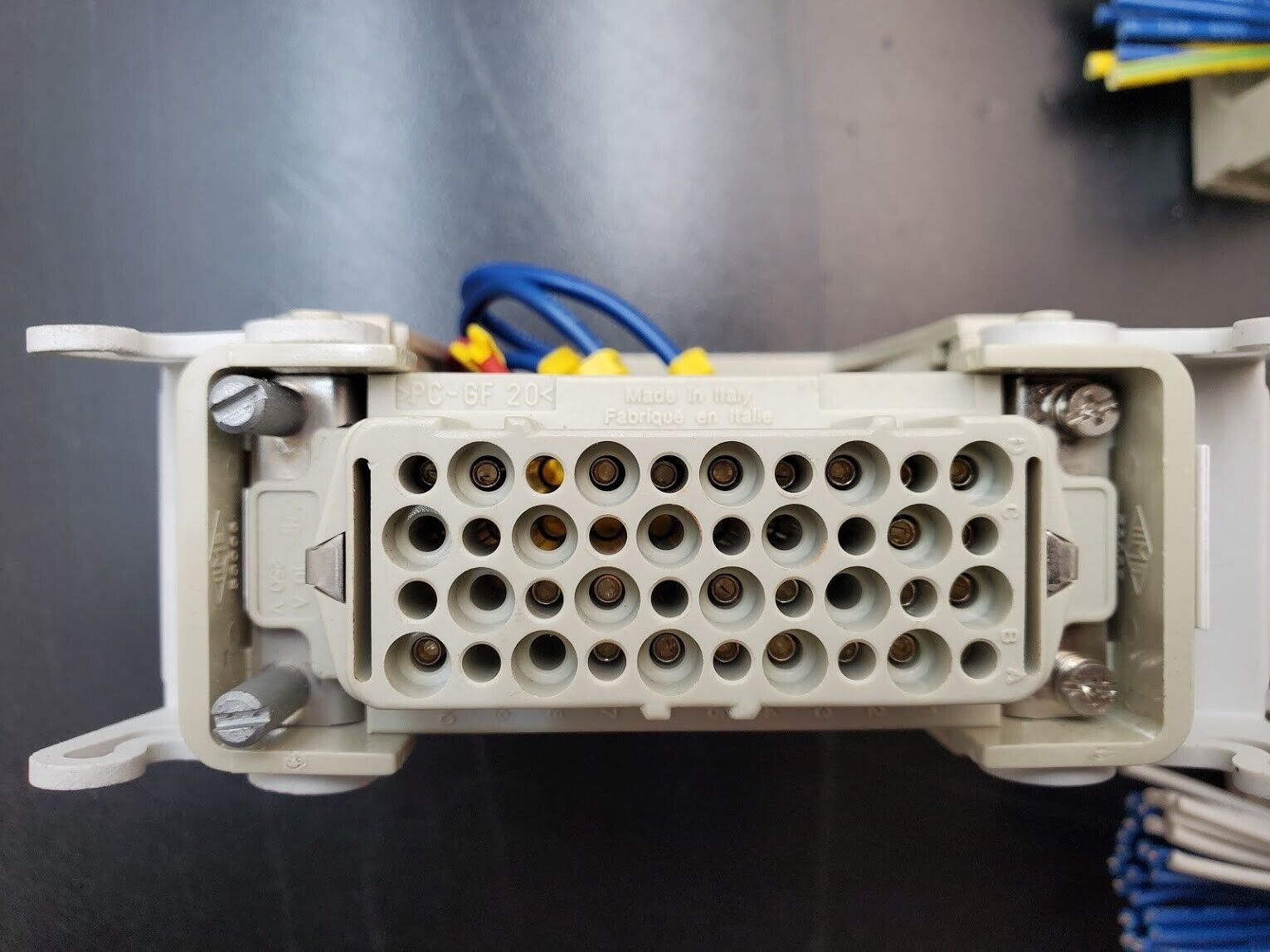 7x Harting IMB PC-GF20 DIN Rail Mount Serviceable Connector COB 05 16 24 CDF 40