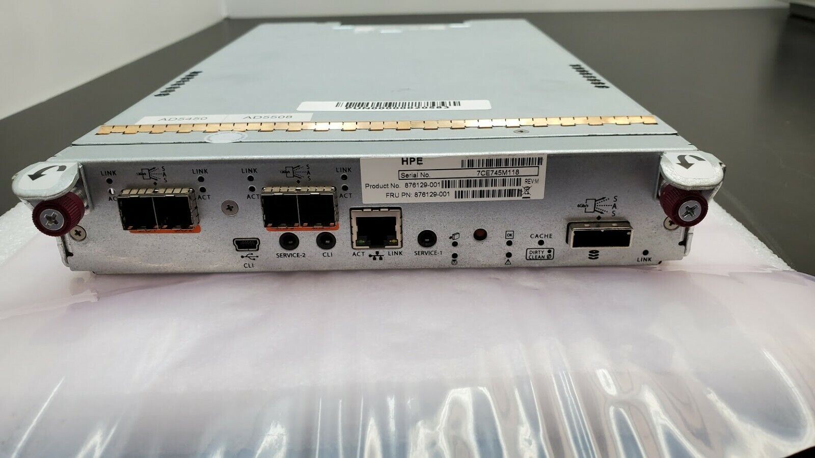 HP MSA 2050 SAS Disk Shelf Controller 876129-001 81-00000118-00-02