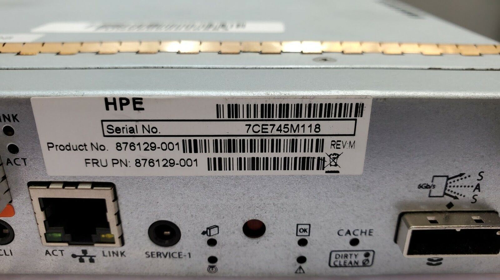 HP MSA 2050 SAS Disk Shelf Controller 876129-001 81-00000118-00-02
