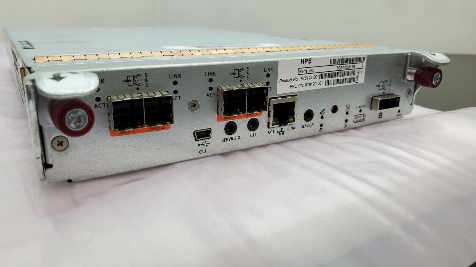 HP MSA 2050 SAS Disk Shelf Controller 876129-001 81-00000118-00-02