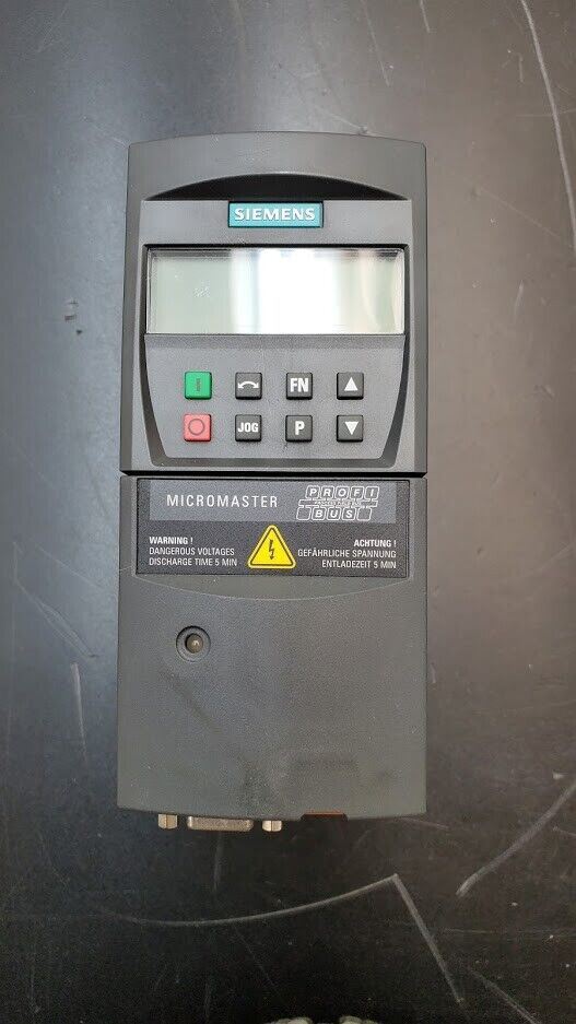 Siemens Micromaster 420 Drive 6SE6420-2AB15-5AA1 w/ 6SE6400-1PB00-0AA0 & Panel