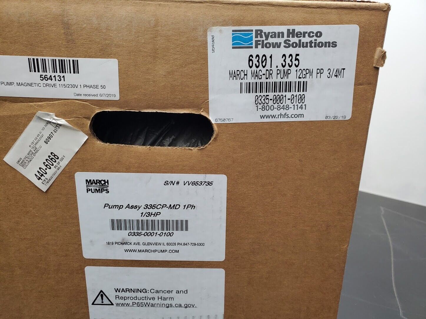 Marathon Motors March Pump 335CP-MD 12GPM Seal-Less Centrifugal Magnet Drive