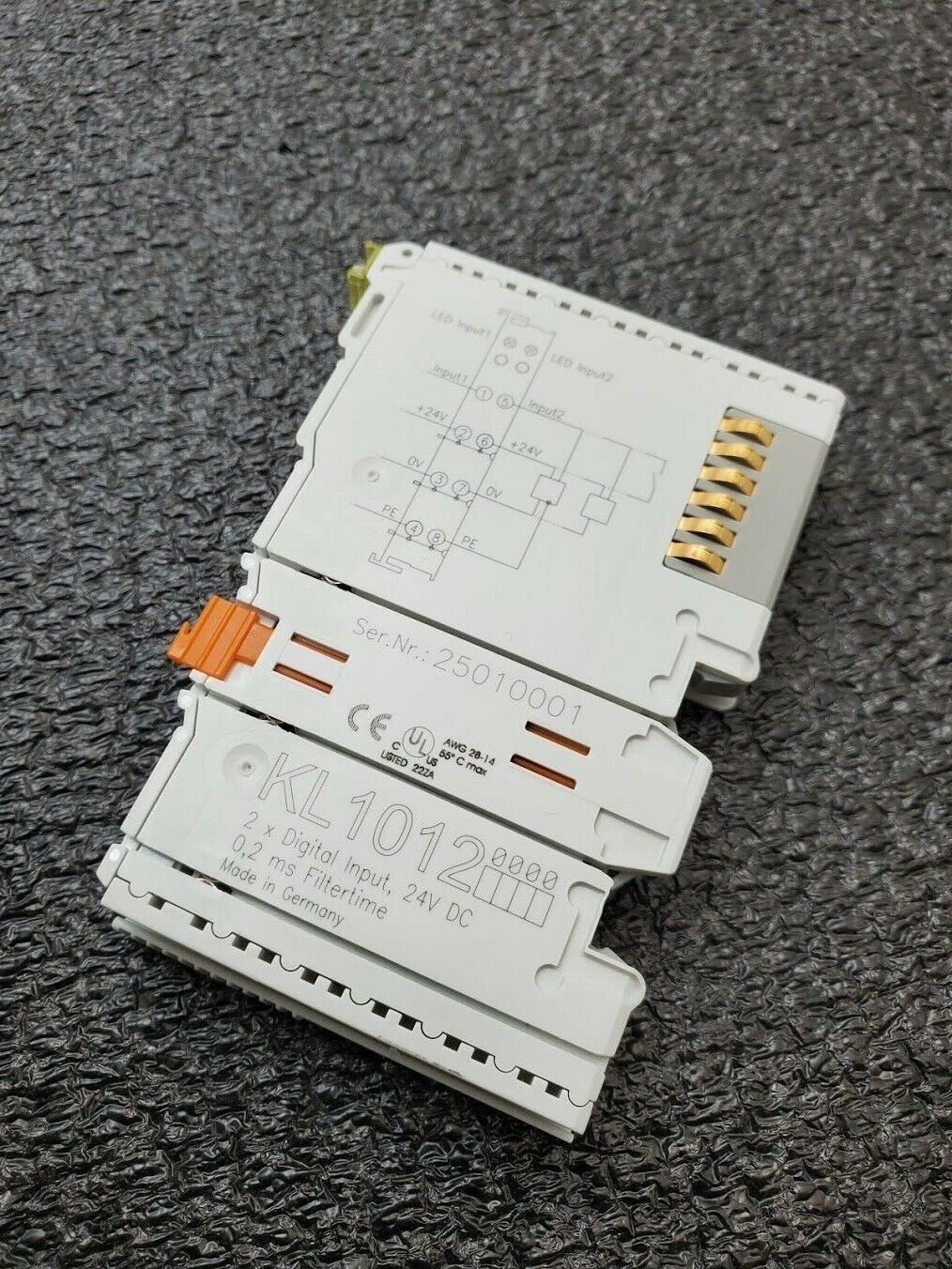 Beckhoff KL1012 2x Digital Input Terminal Module 0.2ms filtertime 24VDC KL 1012