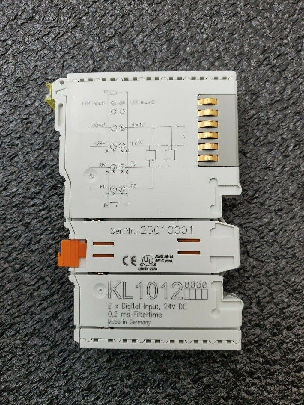 Beckhoff KL1012 2x Digital Input Terminal Module 0.2ms filtertime 24VDC KL 1012