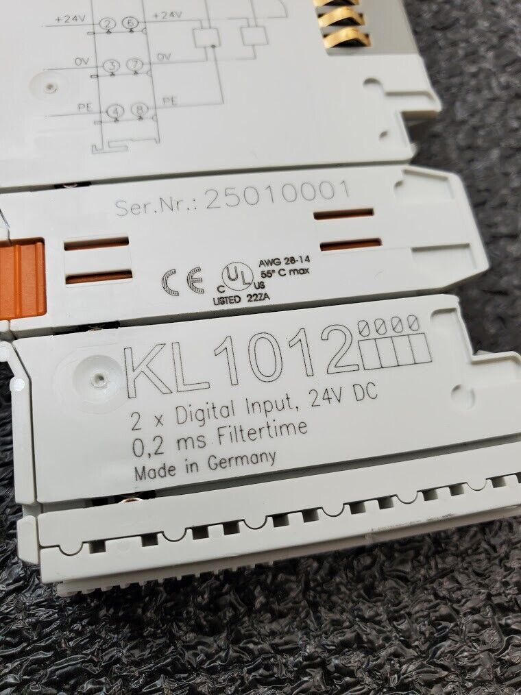 Beckhoff KL1012 2x Digital Input Terminal Module 0.2ms filtertime 24VDC KL 1012