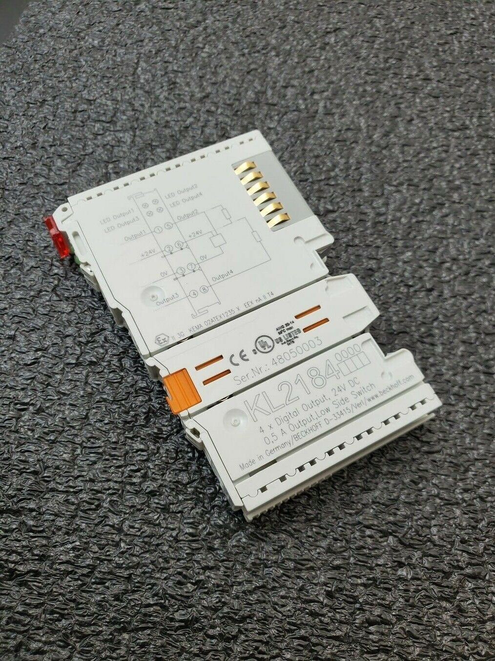 Beckhoff KL2184 4x Digital Output Module 24VDC 0.5A Out Low Side Switch KL 2184
