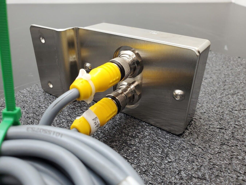 Stainless Steel SS Emergency Machine Off Start Button Turck Euro Fast 8 Pin EMO