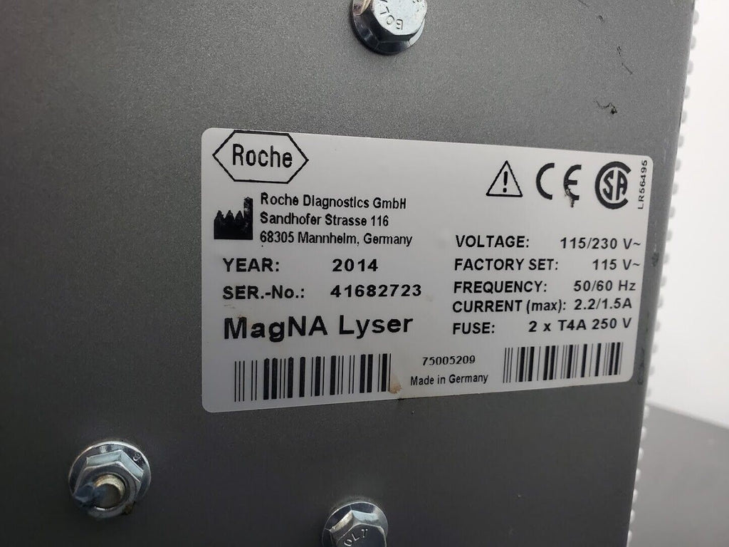 Roche MagNA Lyser Benchtop Homogenizer 7000 RPM  115VAC Tested Working yr: 2014
