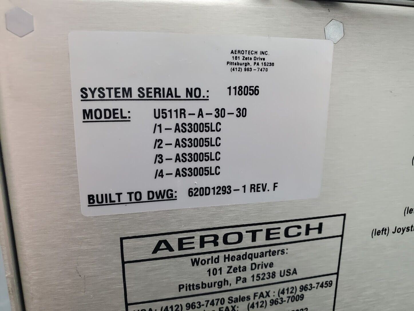 Aerotech Unidex 511 system 6" Rotary Stage 7" Linear Actuator Robotic System