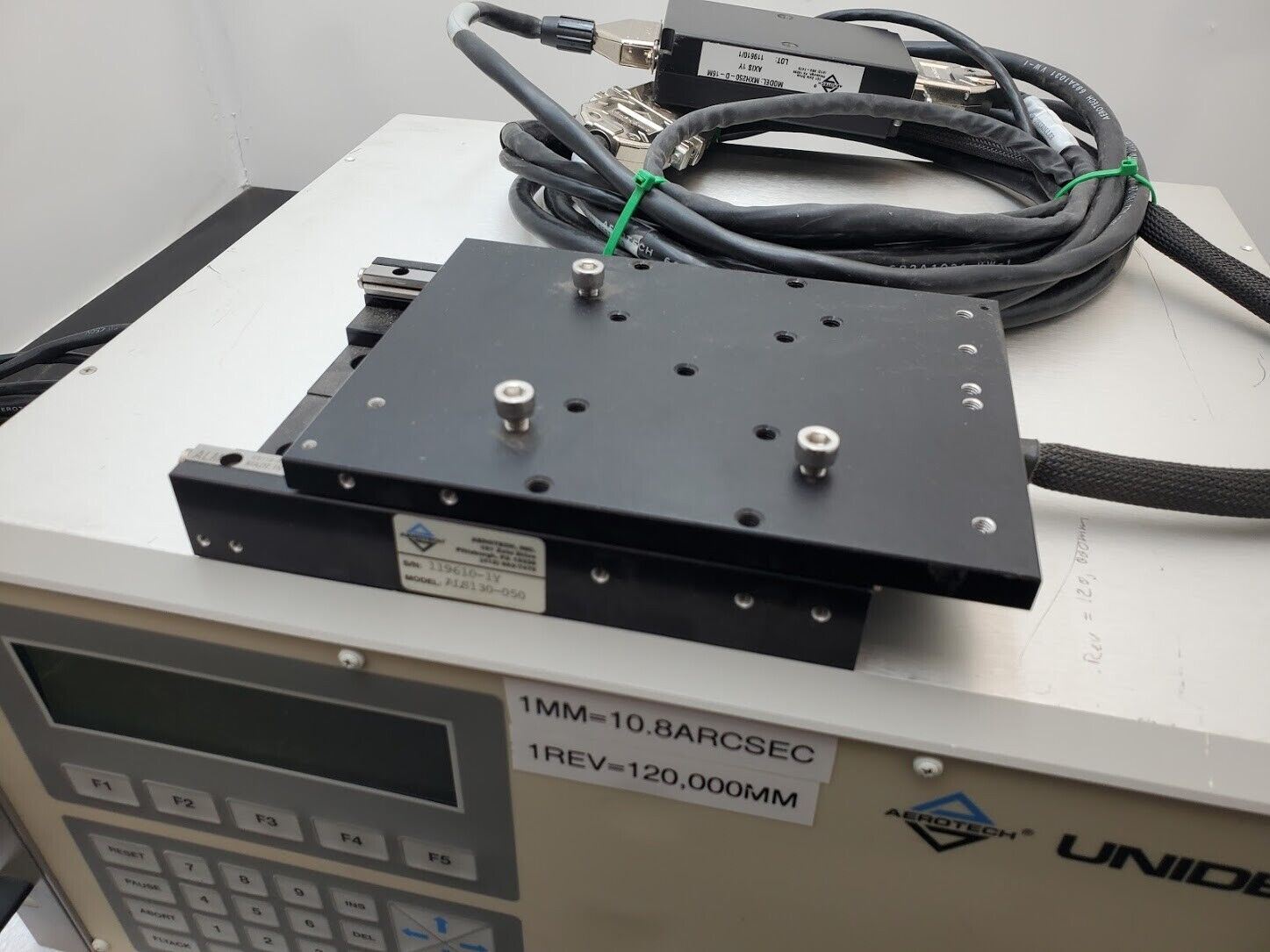 Aerotech Unidex 511 system 6" Rotary Stage 7" Linear Actuator Robotic System