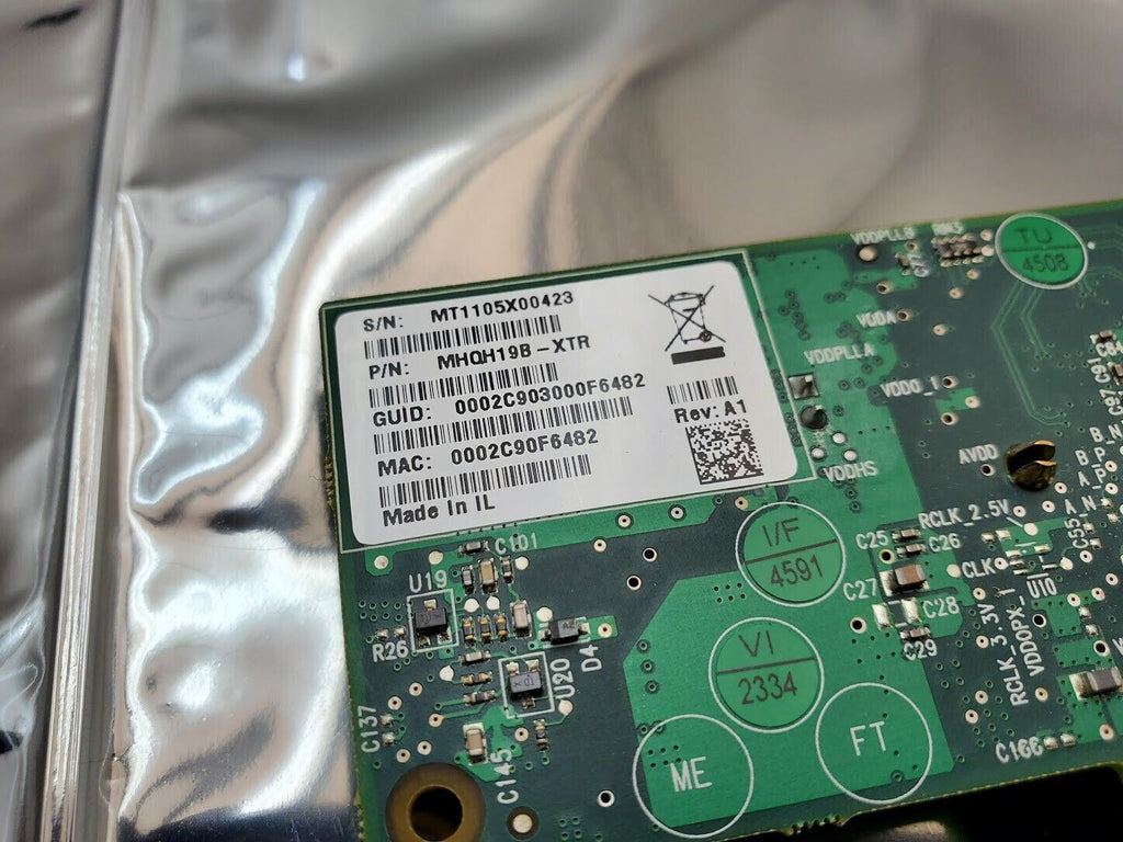 Mellanox MHQH19B-XTR Single Port 40Gb/s QDR PCIe Gen2 5.0 GTs VPI Adapter