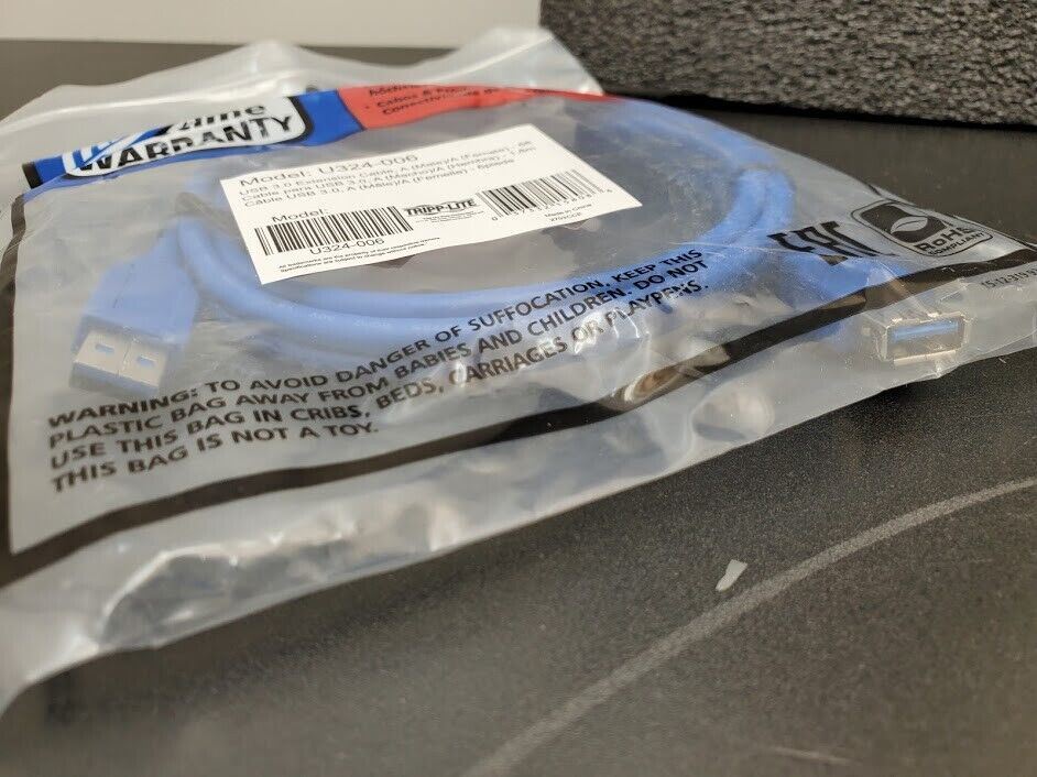 TRIPP-LITE U324-006 USB 3.0 Extension Cable, A (Male) / A (Female) 6 feet NEW