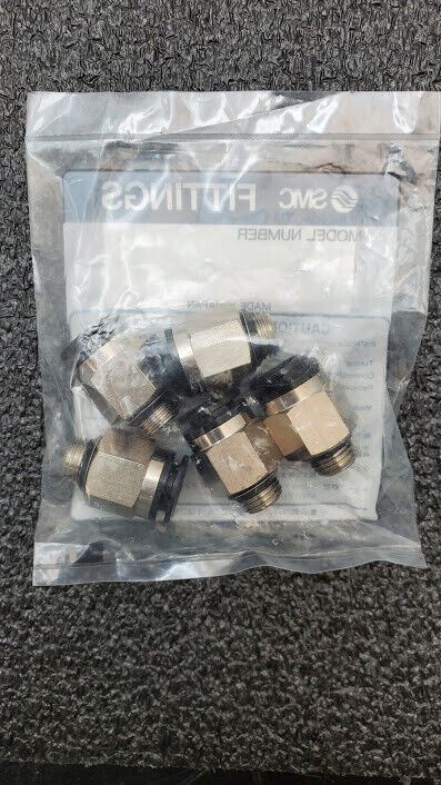 5x SMC KAH12-U02 Antistat One-Touch Fittings 12mm Applicable Tubing 1/4" Thread
