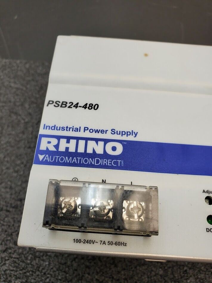 Automation Direct Rhino PSB24-480 Industrial 24V DC / 20A DIN Rail Power Supply