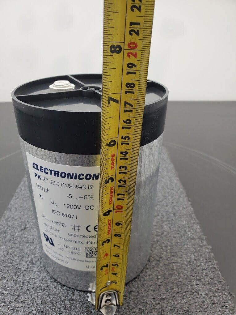 Electronicon PK16 E50.R16-564N19 DRY Cylindrical Power Capacitor 1200VDC 560 uF