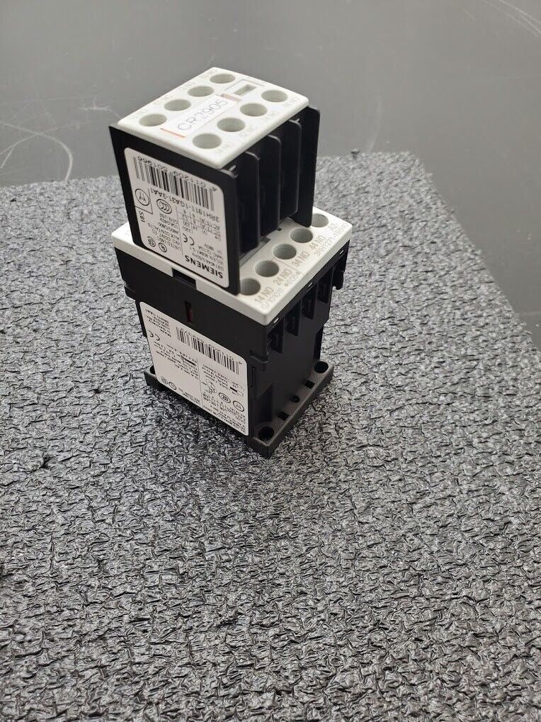 Siemens 3RH1271-1BB40 3PH Control Contactor Relay 24V DC Coil Size S00 DIN Rail