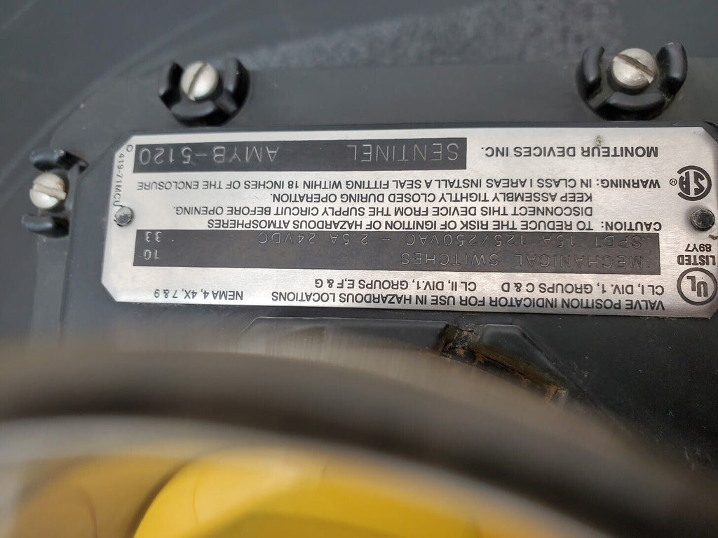 Moniteur Sentinel AMYB-5120 Sirca AP4 Pnumatic Rotary Value Operator Dual Act. B
