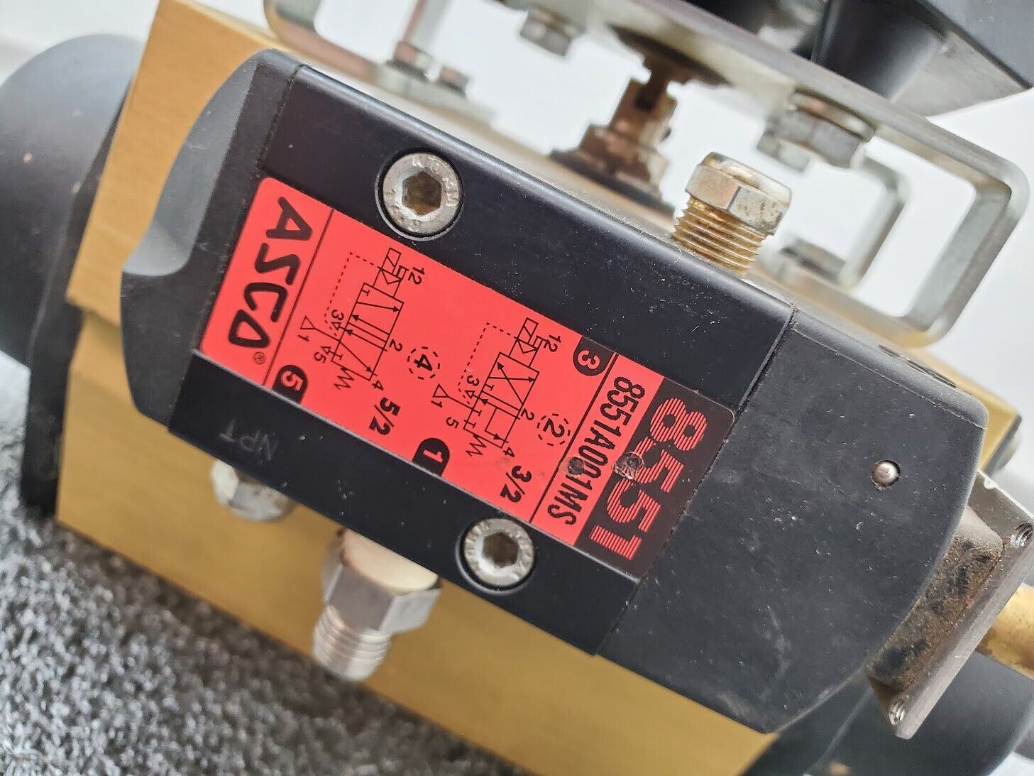 Moniteur Sentinel AMYB-5120 Sirca AP4 Pnumatic Rotary Value Operator Dual Act. B