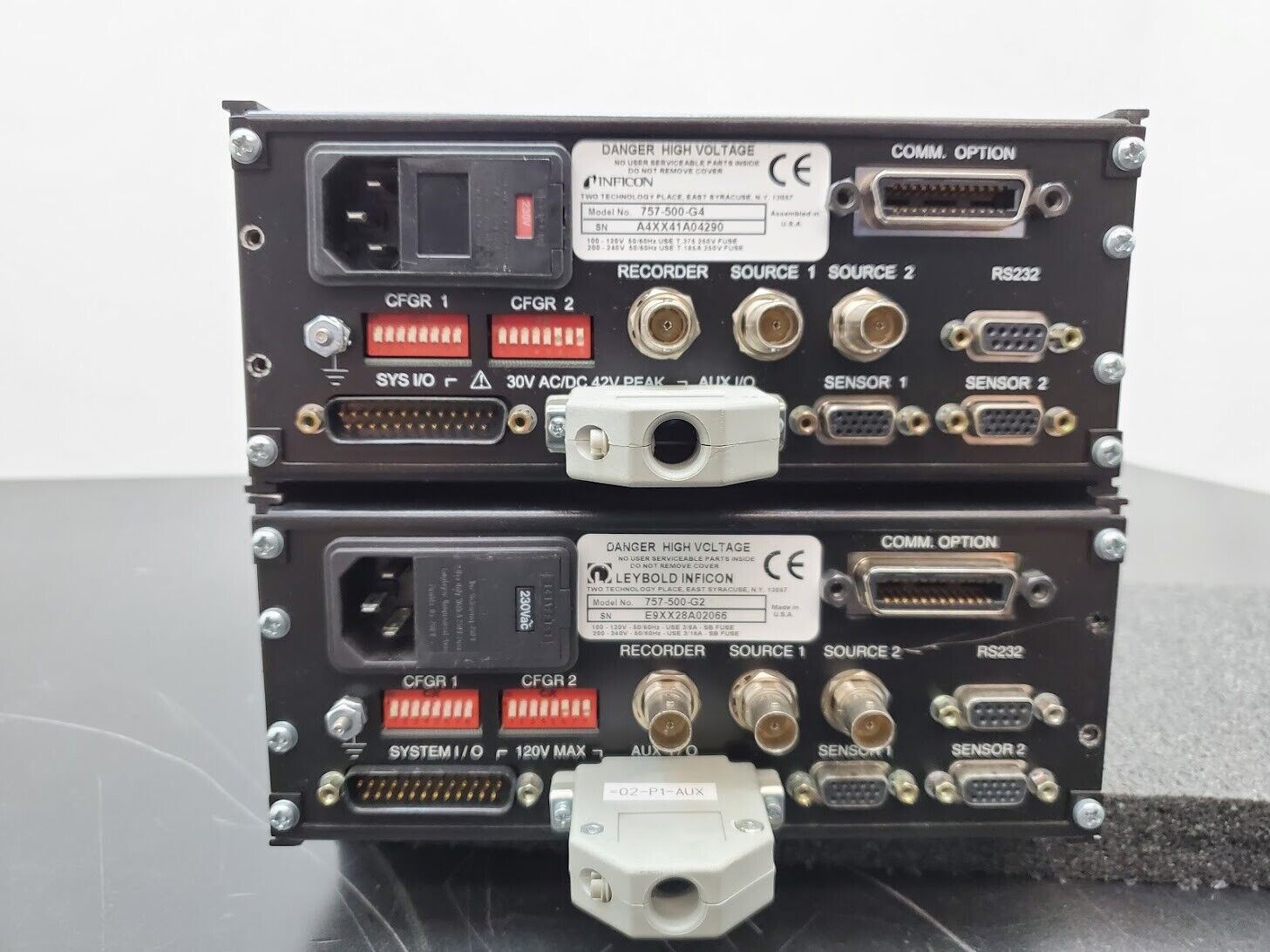 2x INFICON XTC2 Deposition Controller Monitor 757-500-G2 757-500-G4 Parts/Repair