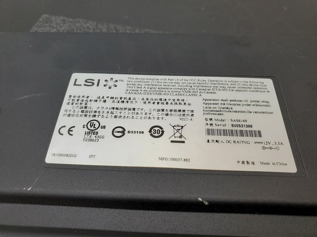 LSI SAS6160 16 Port 6Gb SAS SATA Switch 12V 3.5A GUI CUI Embedded SDM