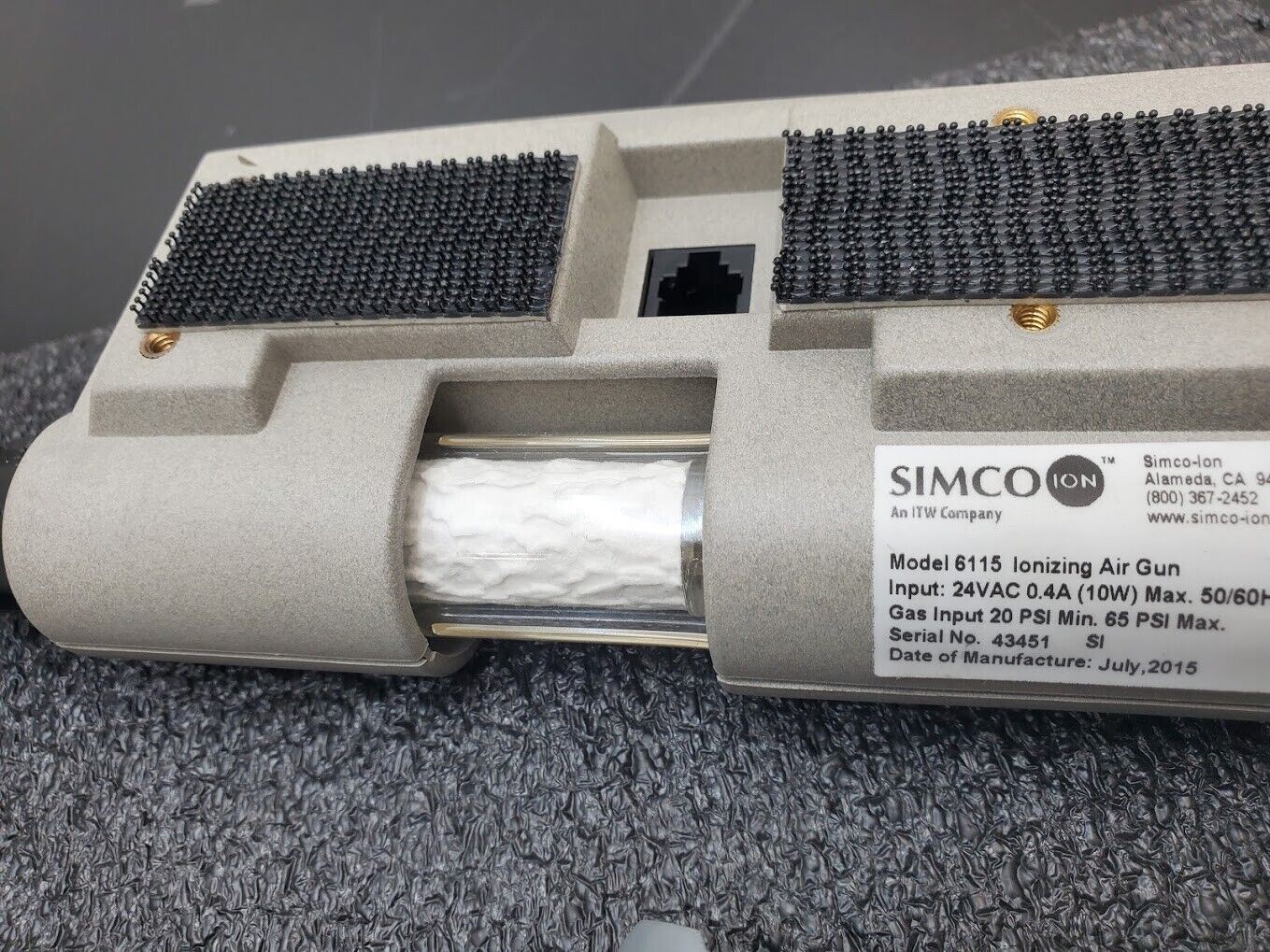 Simco 6115 AirForce Ionizing Air Blow-Off Cleaning Nozzle Gun 20-60 PSI Tested