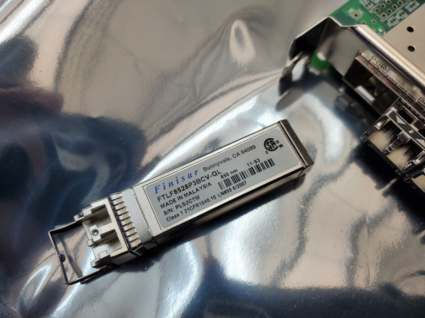 Quad Port QLogic QLE2564 FC HBA PCI-E Fiber Channel 4 Port + 4x 8Gb Transceivers