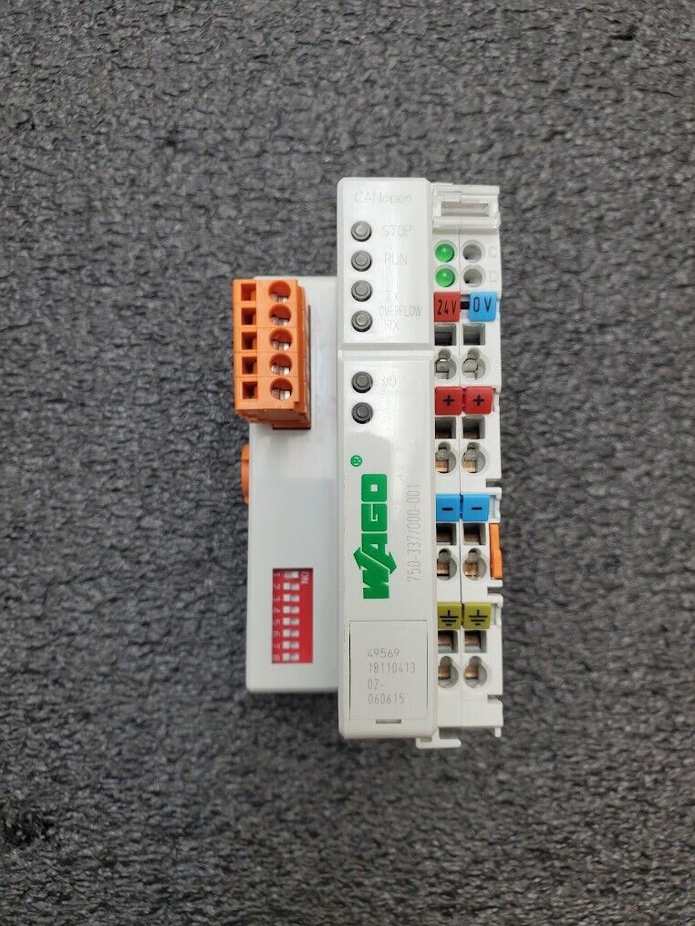 WAGO CANopen Fieldbus Coupler 750-337 MCS DIN Rail 750-337/000-001