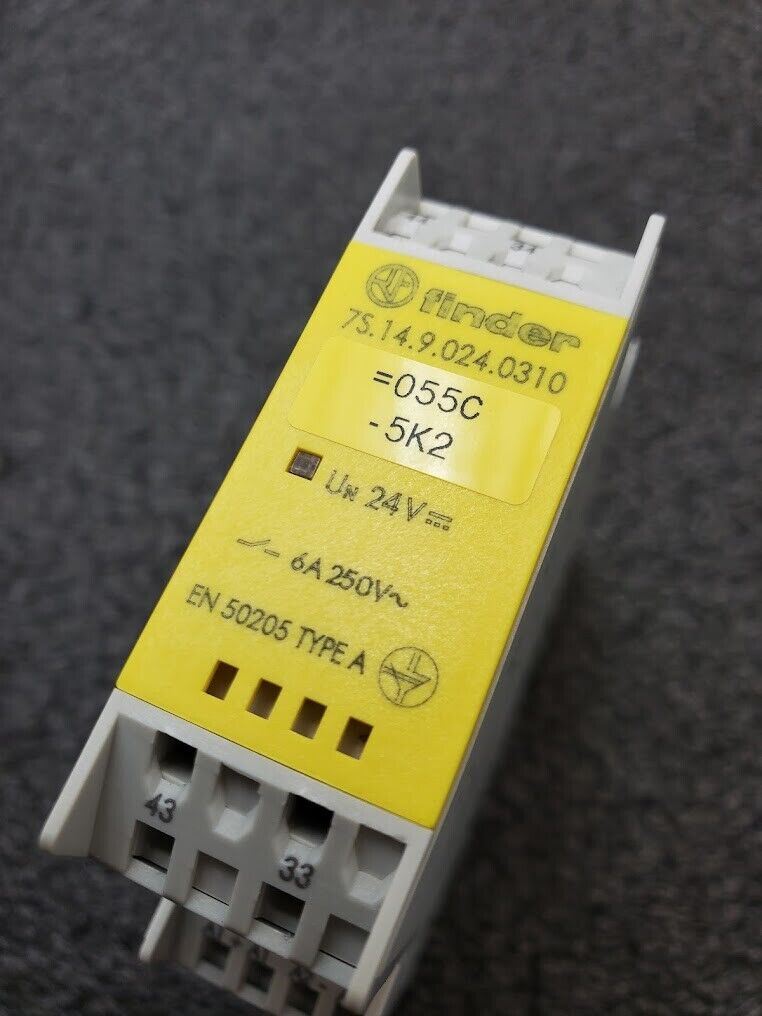 Finder DIN Rail Mount 6A 250V EN 50205 Type A Relay 7s.14.9.024.0310