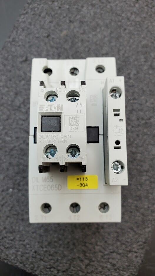 EATON DIL M65 XTCE065D Contactor 220/240V 50/60Hz 65 Amp 3-Pole w DIL M150-XHI11