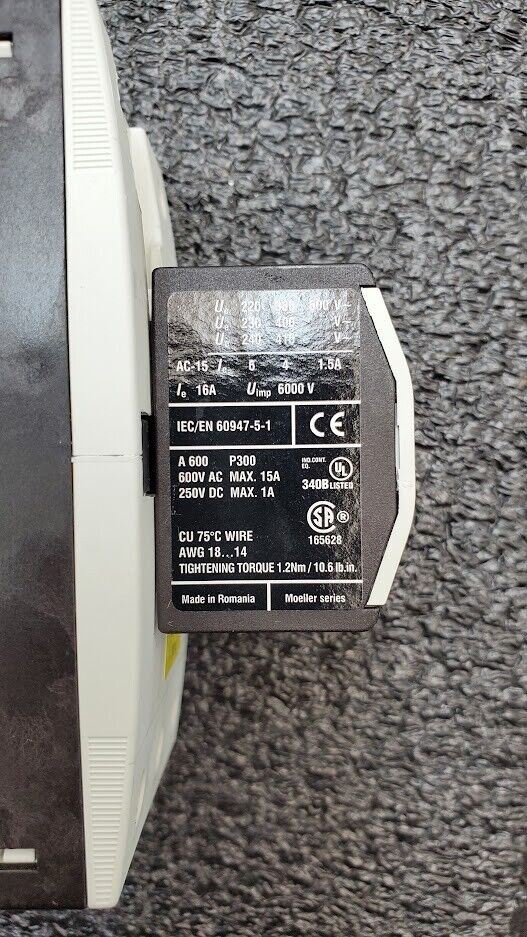 EATON DIL M65 XTCE065D Contactor 220/240V 50/60Hz 65 Amp 3-Pole w DIL M150-XHI11