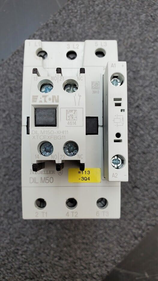 EATON Moeller DIL M50 Contactor 115-600V 3-50HP 80 Amp 3-Pole 24VDC Coil