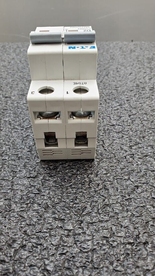 Eaton D2 WMZS2D02 DIN Rail Supplementary Protector 2A 277/480V AC 2 Pole D Curve