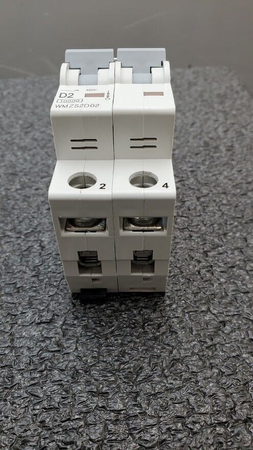 Eaton D2 WMZS2D02 DIN Rail Supplementary Protector 2A 277/480V AC 2 Pole D Curve