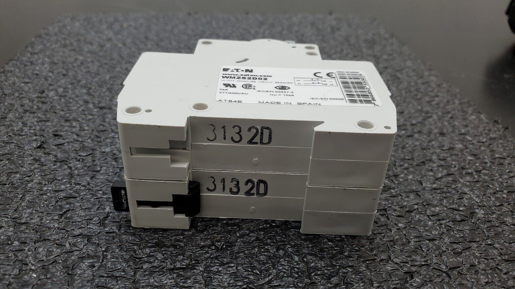Eaton D2 WMZS2D02 DIN Rail Supplementary Protector 2A 277/480V AC 2 Pole D Curve