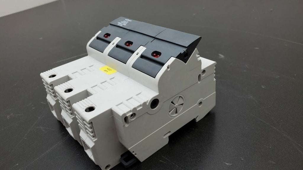 wohner AJC 30 30A 600V Class J Fuse Only 31 934 3-Pole Fuse Holder DIN Rail