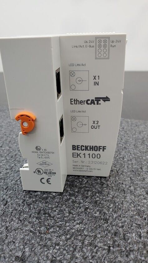 BECKHOFF EK1100 EtherCAT Coupler 24 V DC DIN Rail Mount