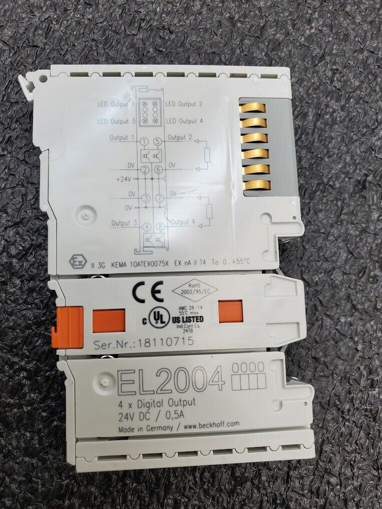 Beckhoff EL2004 Digital Output Module 4 Channel 24v DC 0.5A