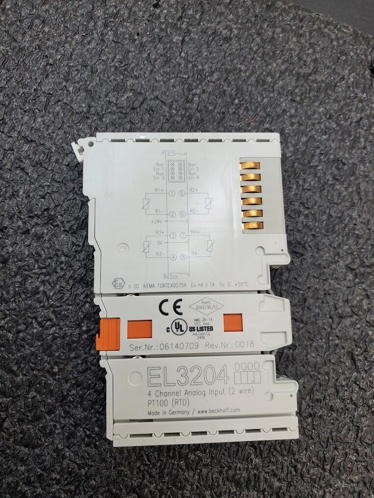 BECKHOFF EL3204 4 Channel Analog Input (2 Wire) PT100 RTD