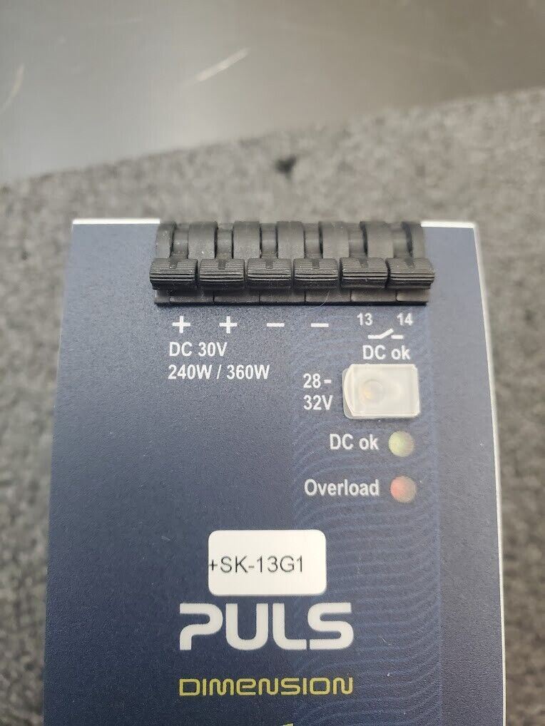 Puls Dimension QS10 QS10.301 30VDC 240W 8A DIN Rail Mount Power Supply