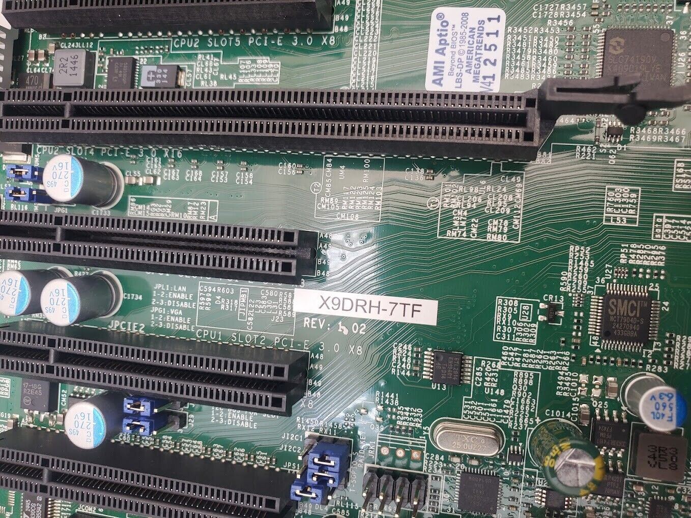 Supermicro 1U Motherboard 8x SFF X9DRH-7TF 64GB ECC DDR3 2x E5-2620V2 2.1GHz