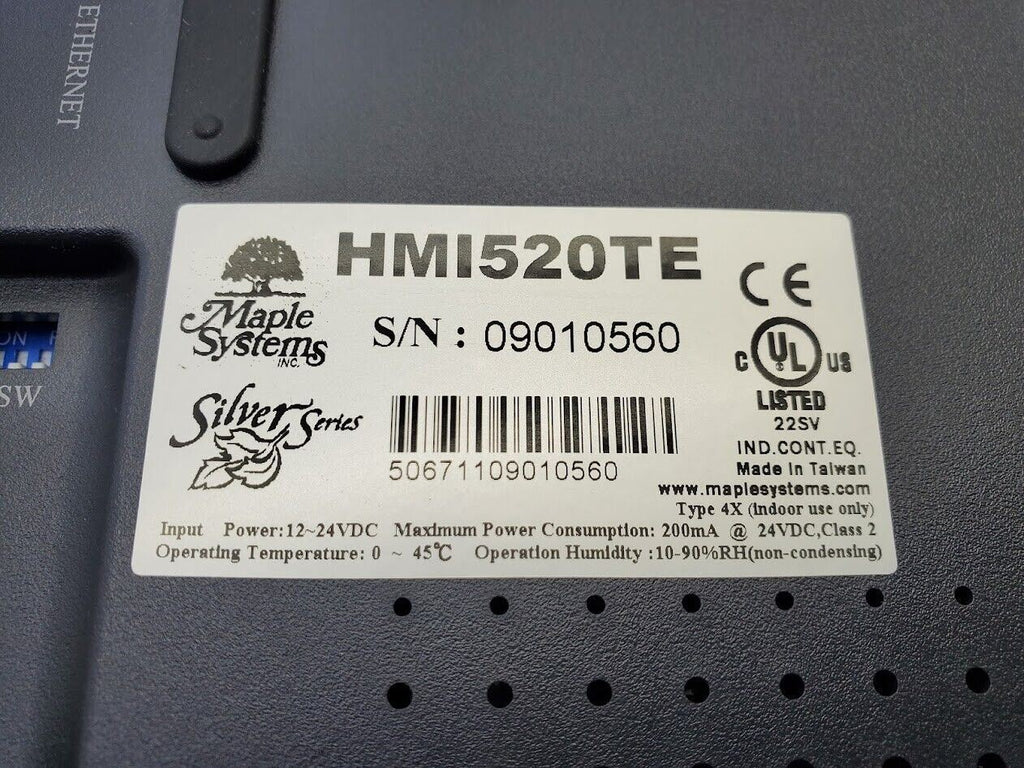 Maple Systems HMI520TE 5.7” Operator Interface Touch Screen 24VDC LCD HMI